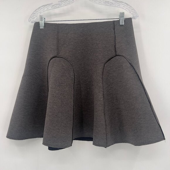 Sam Edelman Gray Scuba Flare Vanessa Mini Skirt Size 10 - Picture 1 of 6